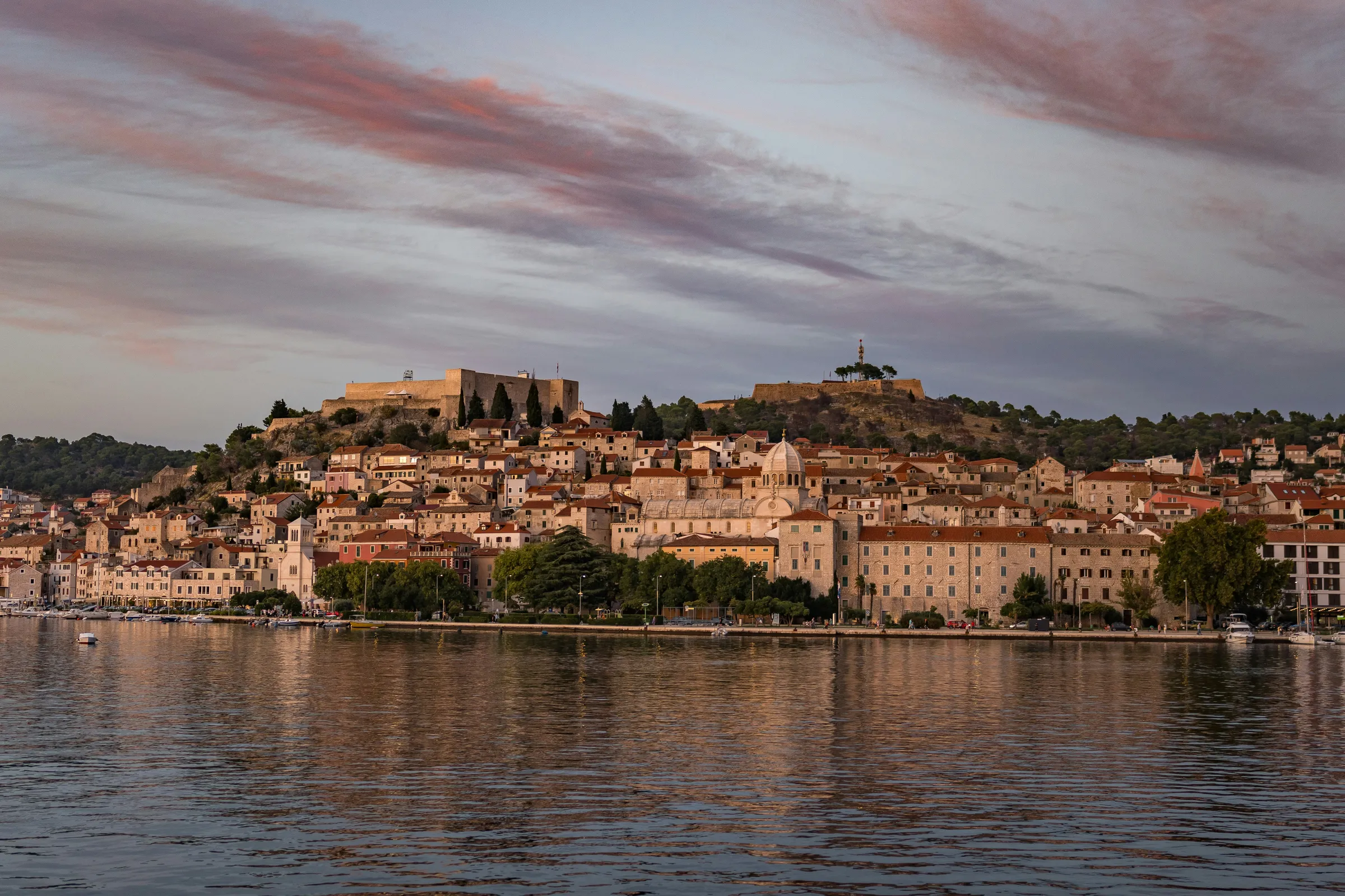 Šibenik, Croatia at sunset